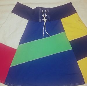 Nautical colorblock style skirt
